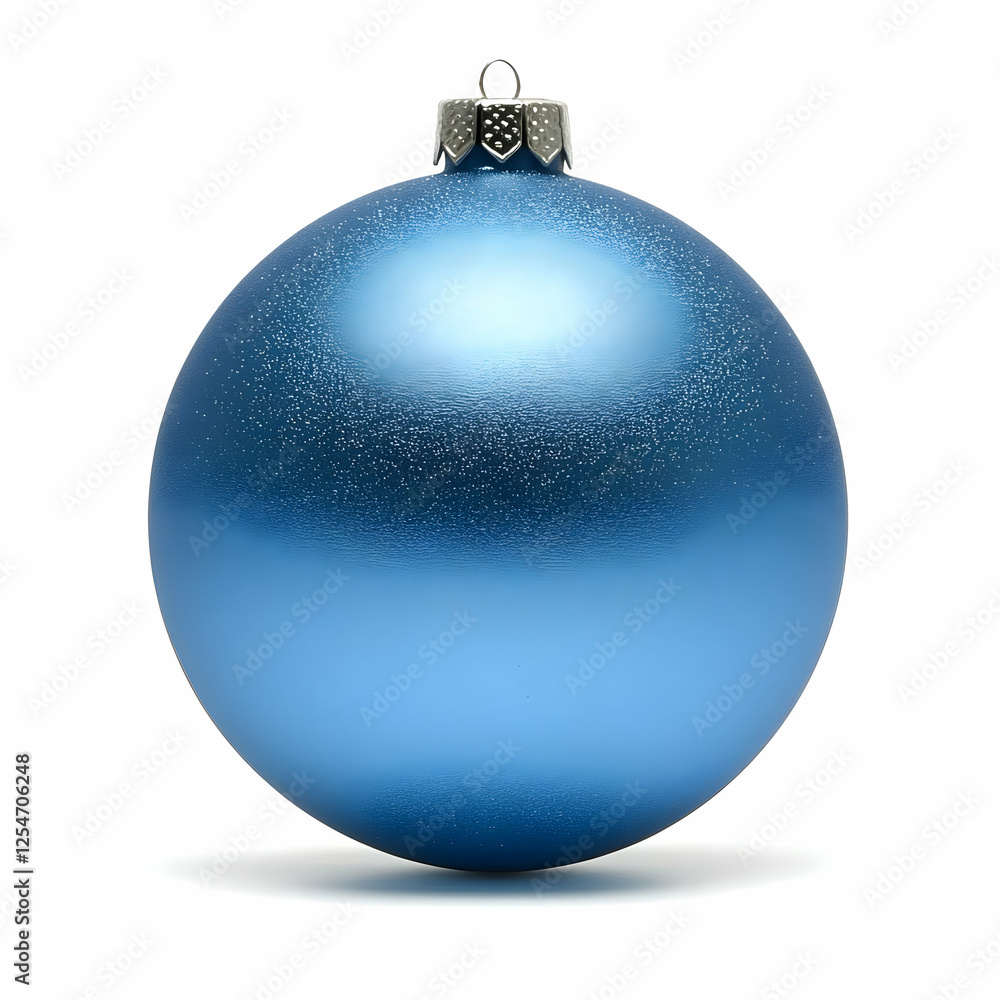 Blue Christmas Bauble 3D Render Blue Christmas Bauble 3D Render