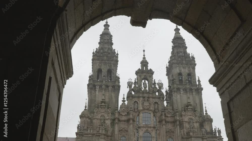 SANTIAGO DE COMPOSTELA CATHEDRAL ON A RAINY DAY SANTIAGO DE COMPOSTELA CATHEDRAL ON A RAINY DAY