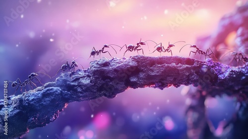 Ants Crossing a Bridge