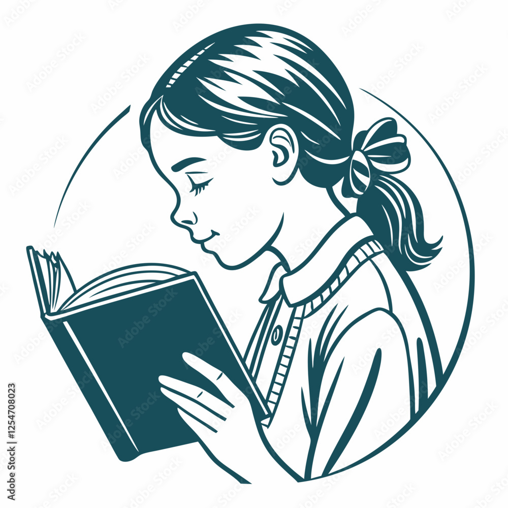 girl reading a book