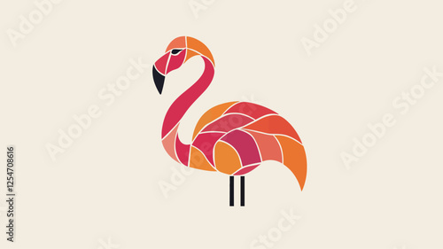 Geometric Flamingo Illustration