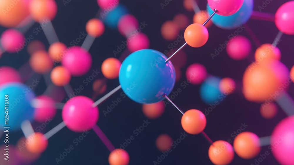 A vibrant 3D representation of molecular structures, featuring colorful spheres connected by lines, showcasing the complexity of chemical bonds. A vibrant 3D representation of molecular structures, featuring colorful spheres connected by lines, showcasing the complexity of chemical bonds.