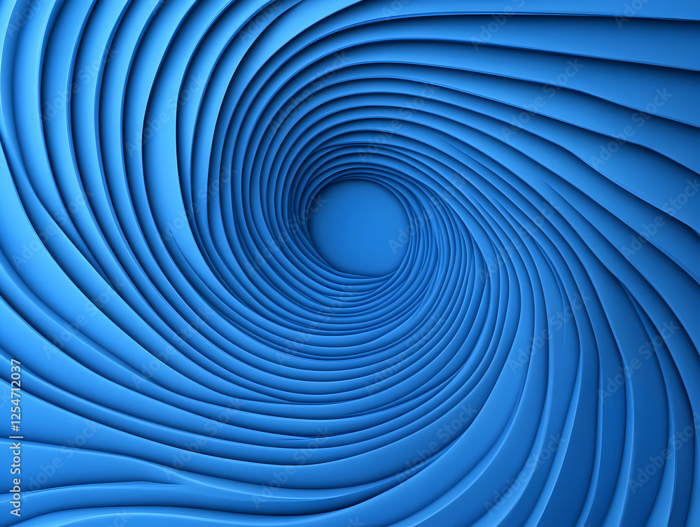 Obraz premium Abstract 3D Blue Swirl Background Illustration