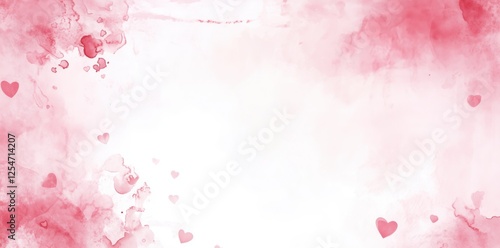 Soft Pink Heart Banner Background