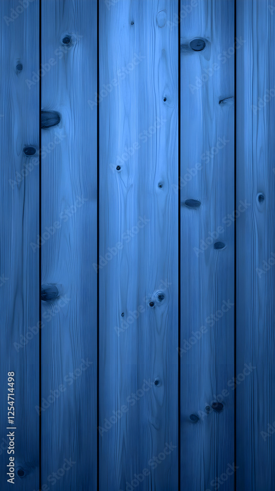 Fototapeta premium Blue Wood Planks Background Illustration