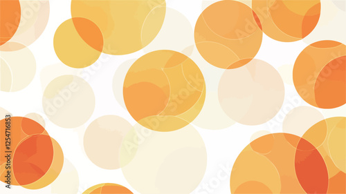 Abstract Orange and White Circles Background