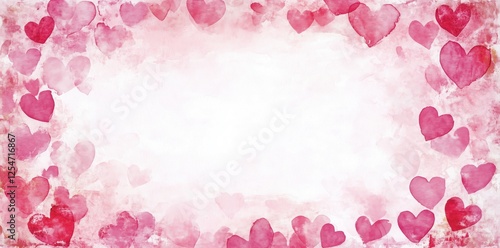 Pink Heart Horizontal Valentine Frame