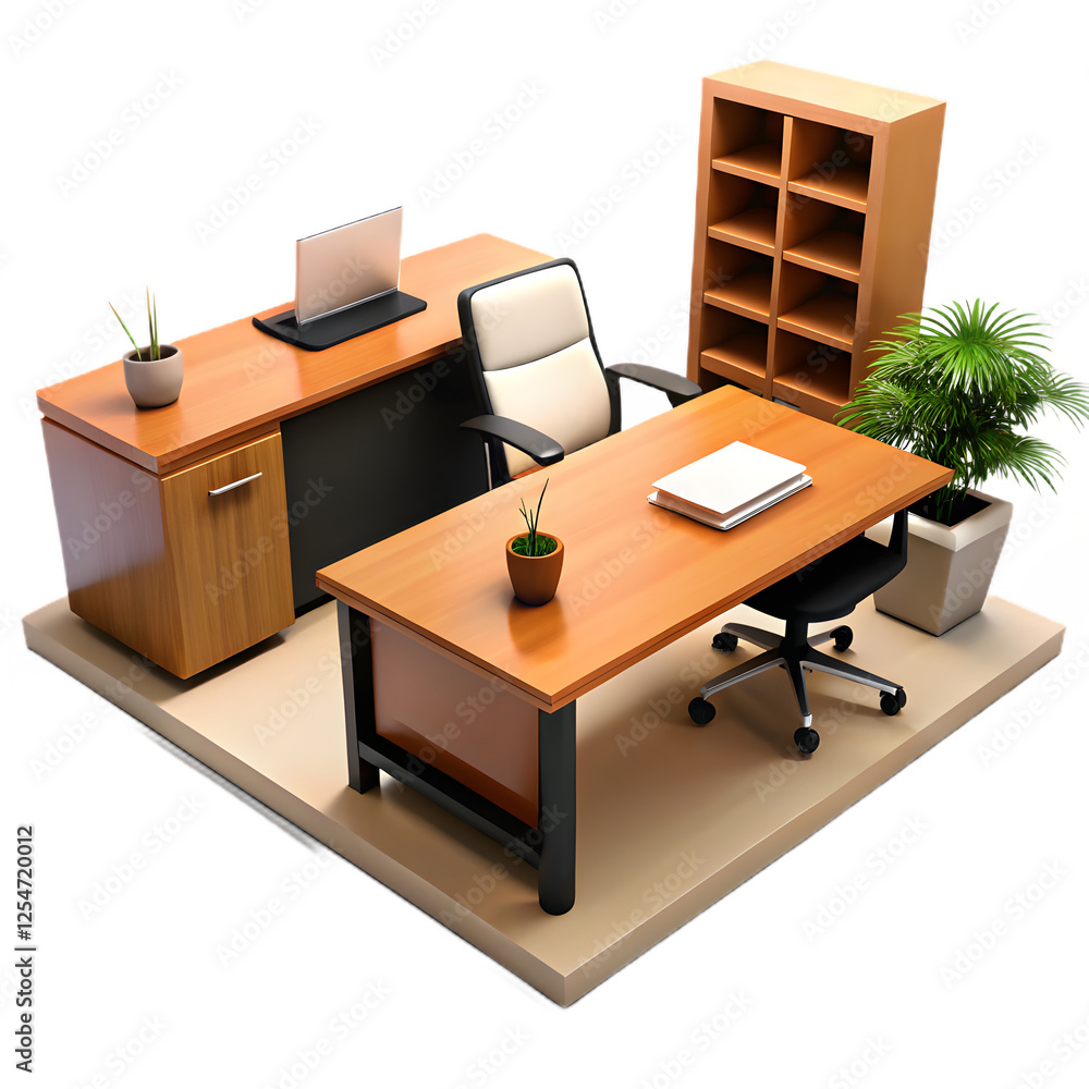 office chair and table