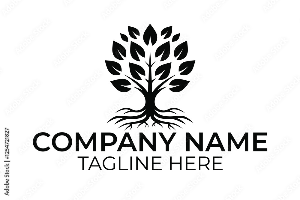 Obraz premium tree logo design