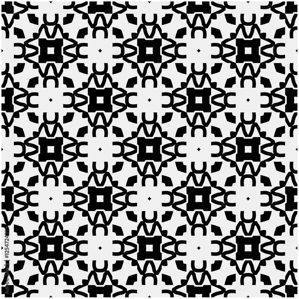 Seamless pattern with repeating abstract shapes.Black and white texture.Design element for prints, decoration, cover, textile,wallpaper, background, wrapping paper, clothing, fabric, package, cards. Seamless pattern with repeating abstract shapes.Black and white texture.Design element for prints, decoration, cover, textile,wallpaper, background, wrapping paper, clothing, fabric, package, cards.