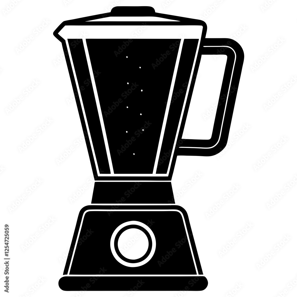 Blender with a blade silhouette vector illustration Blender with a blade silhouette vector illustration