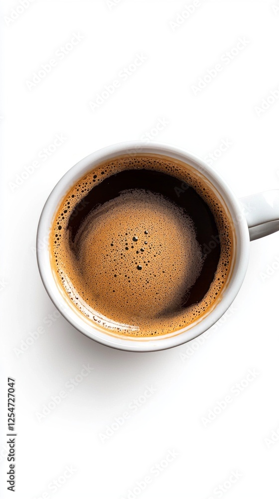 A steaming cup of dark coffee rests on a bright surface, showcasing rich textures and bubbles on the surface. The enticing aroma invites savored moments of relaxation and enjoyment A steaming cup of dark coffee rests on a bright surface, showcasing rich textures and bubbles on the surface. The enticing aroma invites savored moments of relaxation and enjoyment