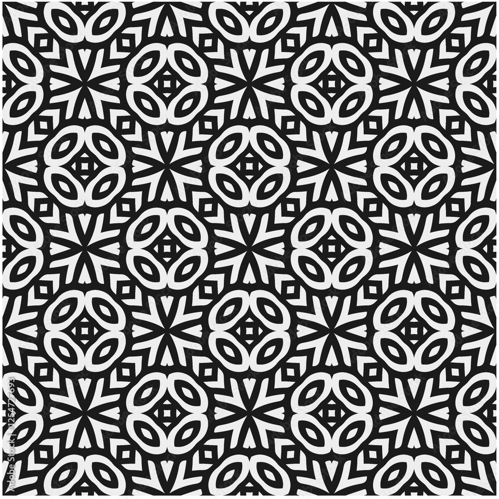 Seamless pattern with repeating abstract shapes.Black and white texture.Design element for prints, decoration, cover, textile,wallpaper, background, wrapping paper, clothing, fabric, package, cards. Seamless pattern with repeating abstract shapes.Black and white texture.Design element for prints, decoration, cover, textile,wallpaper, background, wrapping paper, clothing, fabric, package, cards.