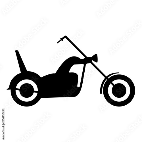 Chopper motorcycle icon. Vector image