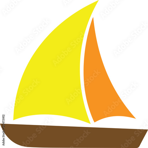 boat art with colorful design