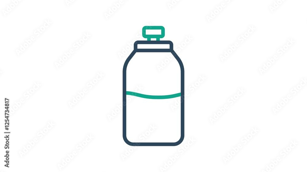 Water bottle animated icon. animated icon related to drink. suitable for user interface, provide visual feedback and more. animation with transparent background Water bottle animated icon. animated icon related to drink. suitable for user interface, provide visual feedback and more. animation with transparent background