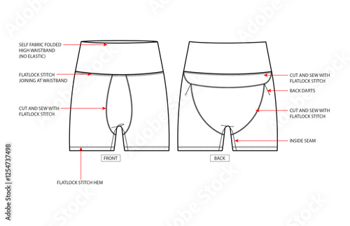 Biker Short Technical Tech pack.