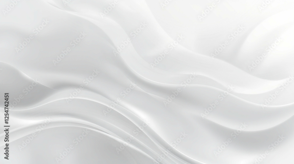 Elegant flowing white abstract background with smooth wave patterns Elegant flowing white abstract background with smooth wave patterns