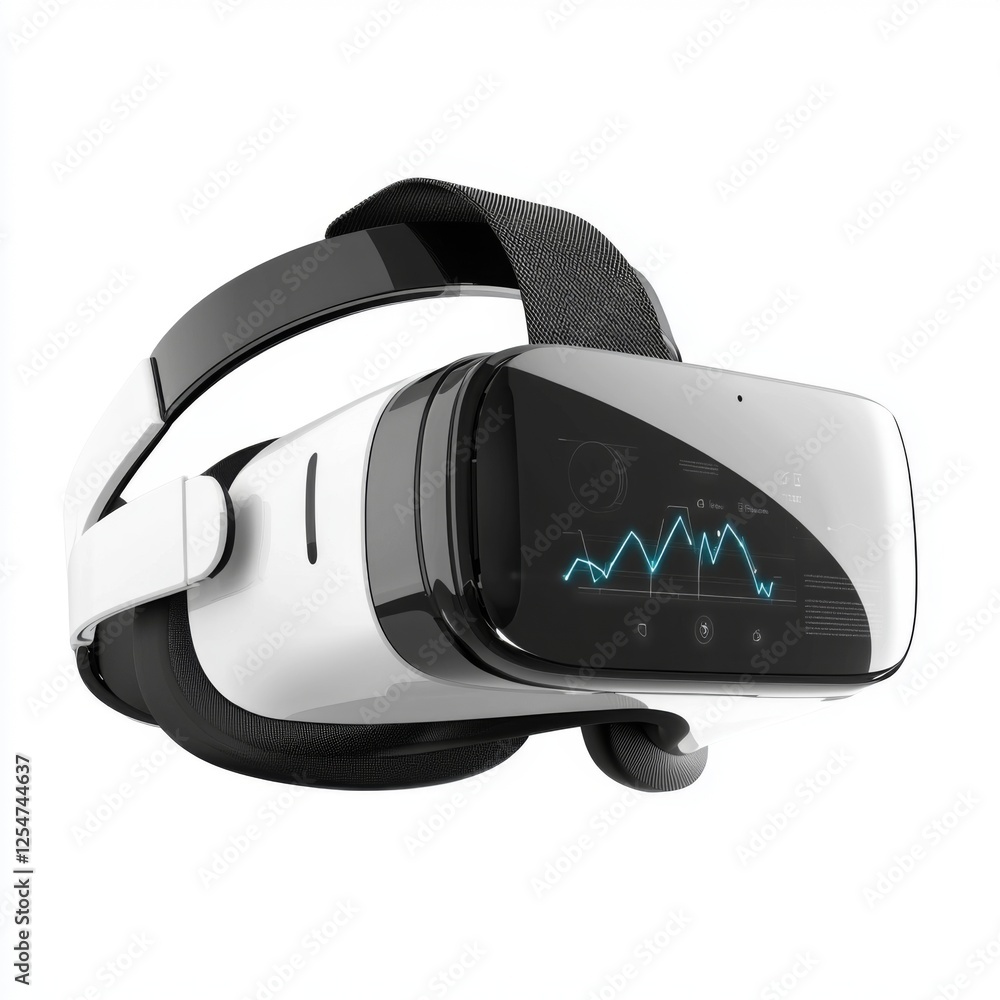 Fototapeta premium Futuristic Virtual Reality Headset with Graphical Display for Immersive Gaming and Interactive Experience