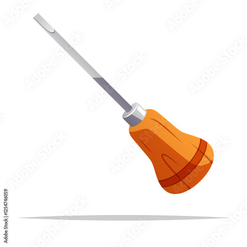 Bradawl tool vector isolated illustration