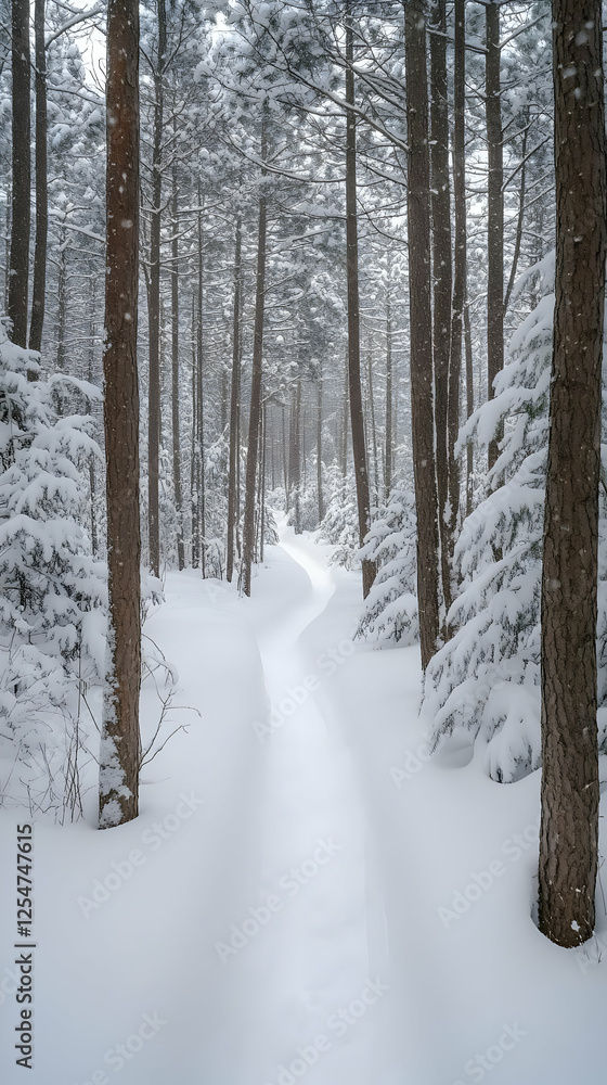 Snowy Winter Forest Trail Snowy Winter Forest Trail
