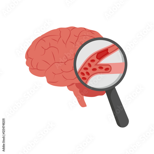 Cerebrovascular Disease, Cardiovascular Disease Illustration Icon