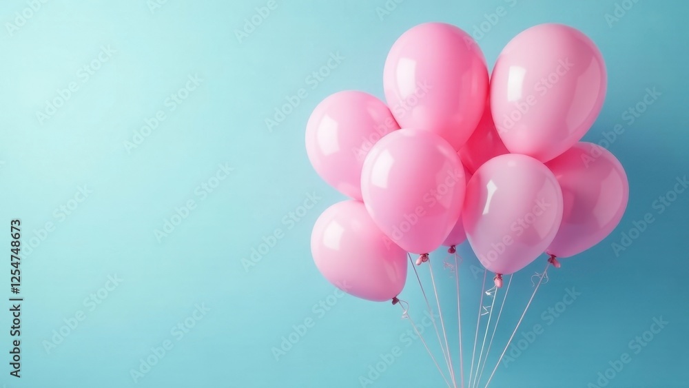 custom made wallpaper toronto digitalA cluster of light pink balloons floats against a pale blue backdrop, symbolizing joy and celebration