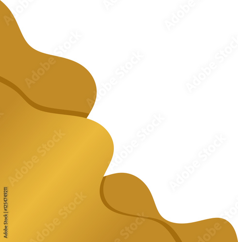 Gold Wave Curve Corner