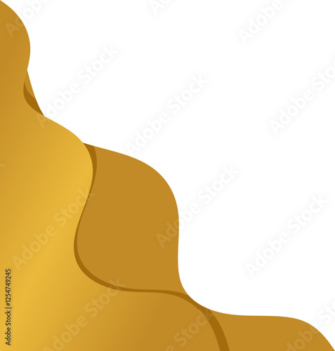 Gold Wave Curve Corner