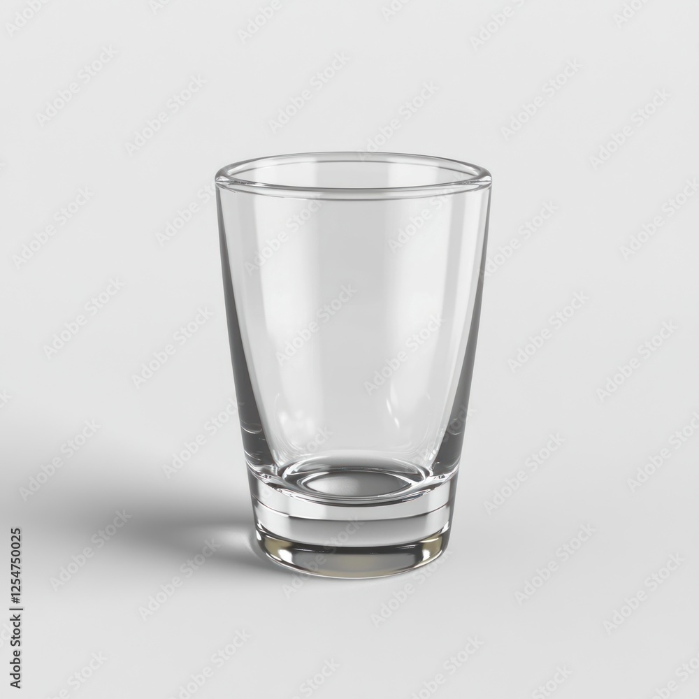 Shot glass transparent empty cup. Shot glass transparent empty cup.