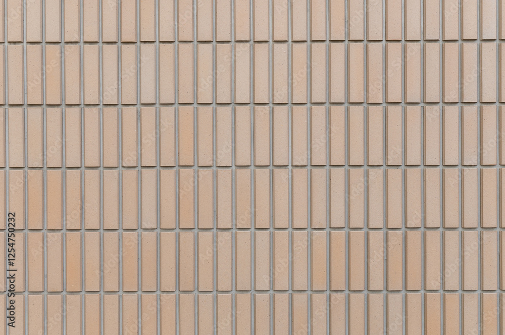 Vertical tiles wall beige ceramic clay with copy space Vertical tiles wall beige ceramic clay with copy space