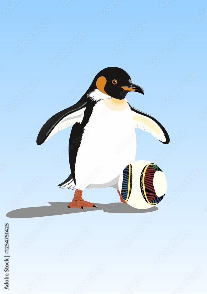 Obraz premium penguin on ice