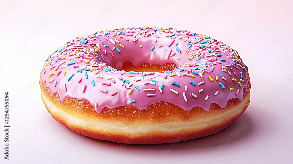 Illustrated donut with vibrant icing and toppings, ideal for culinary designs, menu graphics, and bakery-related artwork, in a comic book style Illustrated donut with vibrant icing and toppings, ideal for culinary designs, menu graphics, and bakery-related artwork, in a comic book style