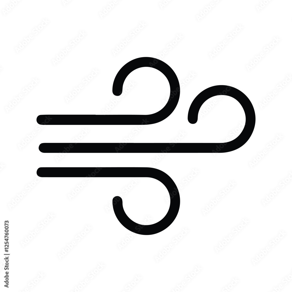 Wind Icon. illustration of Gusts of Wind. Symbol of air speed and cloud direction. air route. Wind Icon. illustration of Gusts of Wind. Symbol of air speed and cloud direction. air route.