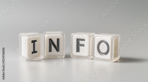 Text made of wood, plastic and scrap iron cubes 