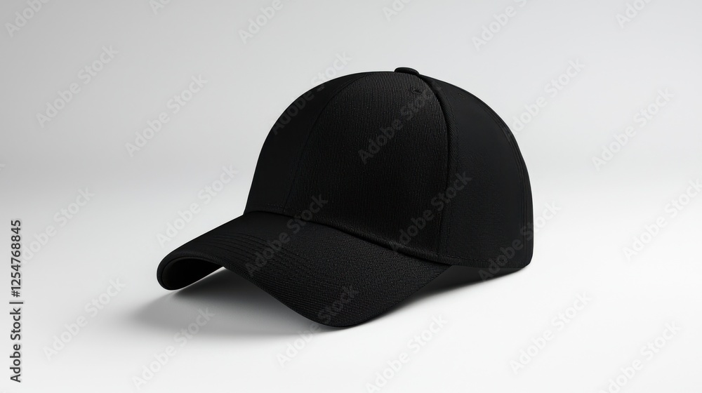 A sleek black cap with a textured design, ideal for casual wear and outdoor activities. A sleek black cap with a textured design, ideal for casual wear and outdoor activities.