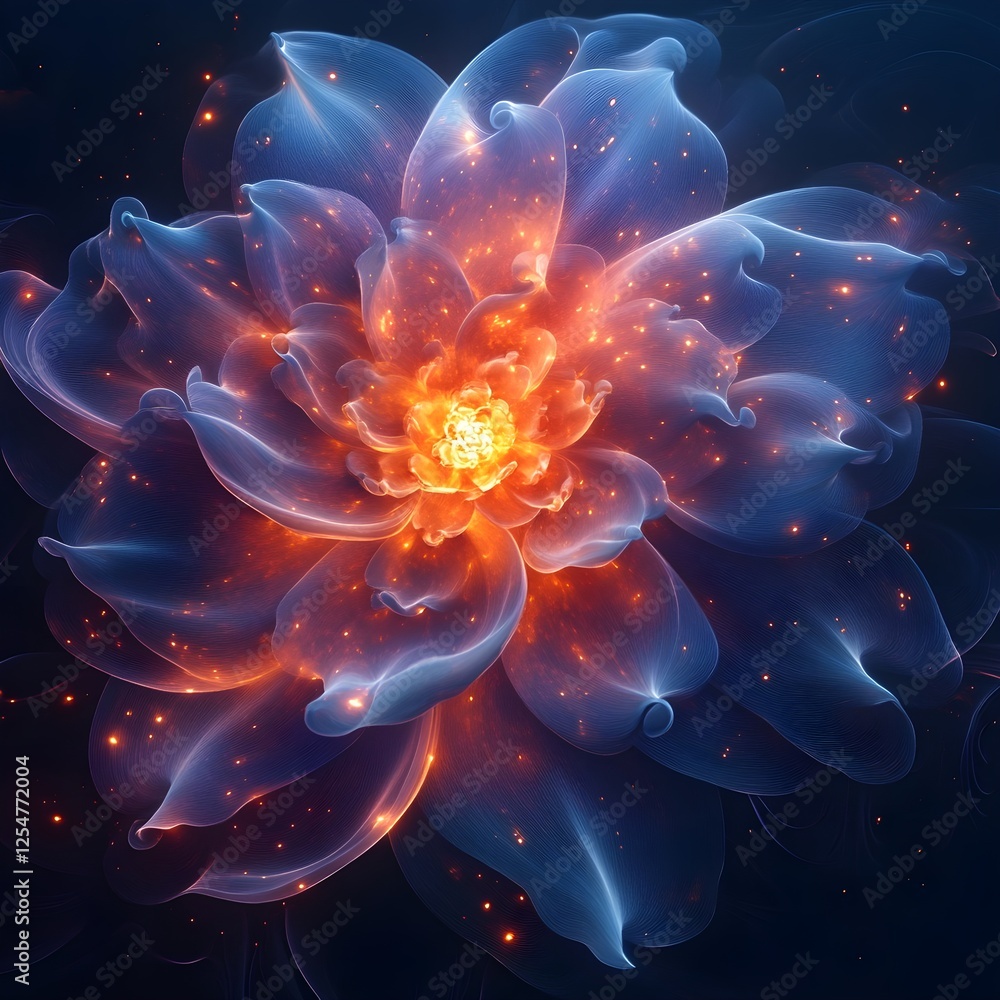 A glowing fractal-inspired mandala with soft light gradients. A glowing fractal-inspired mandala with soft light gradients.