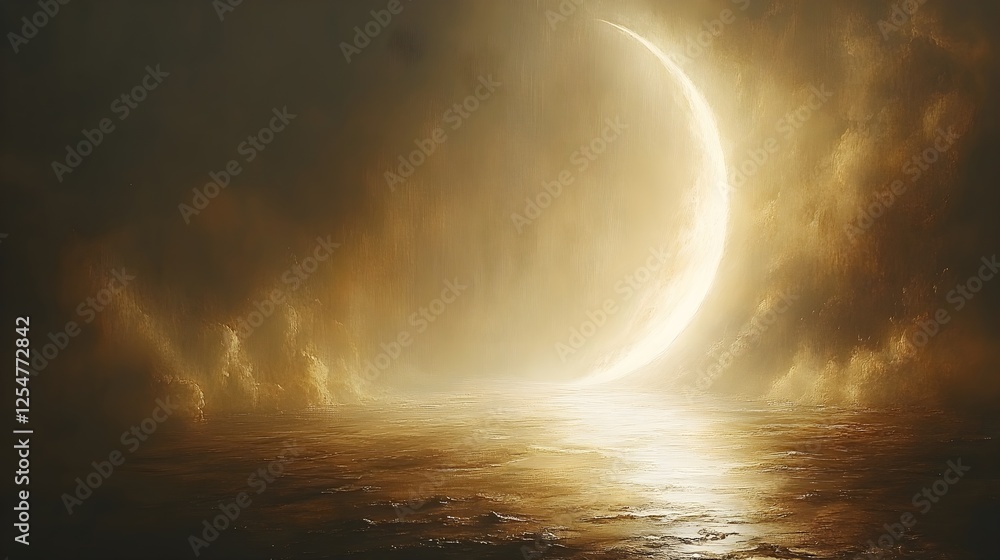 Naklejka premium A glowing white line tracing a simple, elegant arc across a muted canvas.