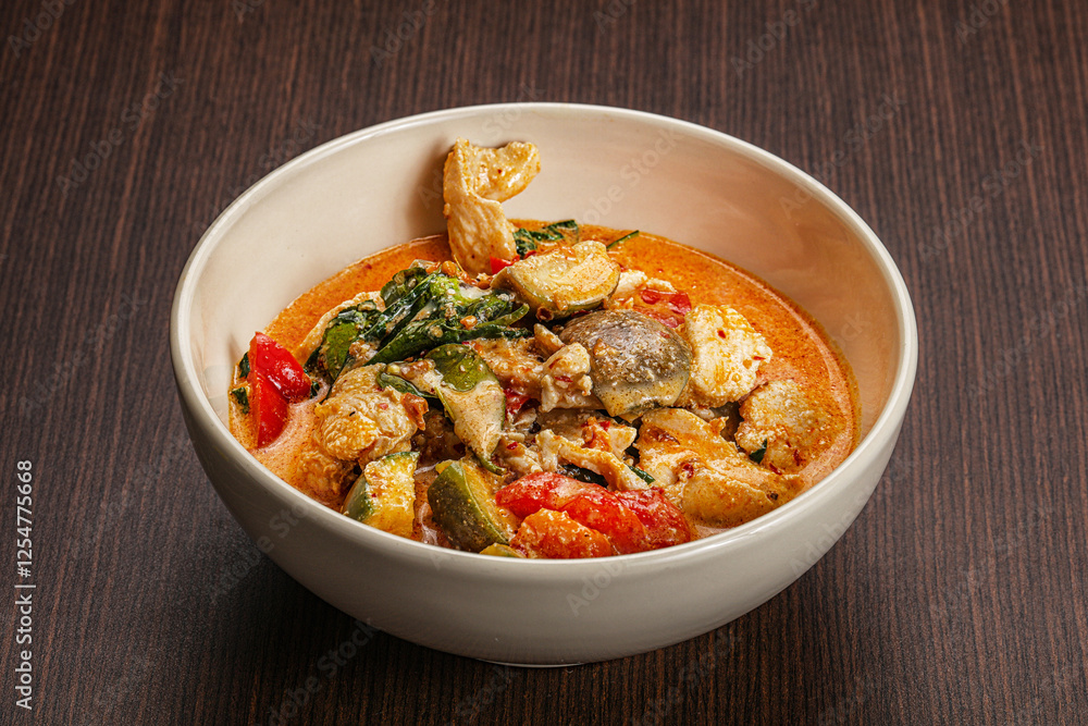 Thai red spicy curry with chicken Thai red spicy curry with chicken