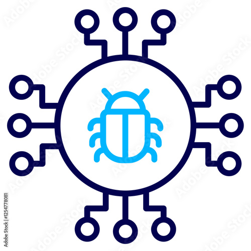 software virus Outline Color icon