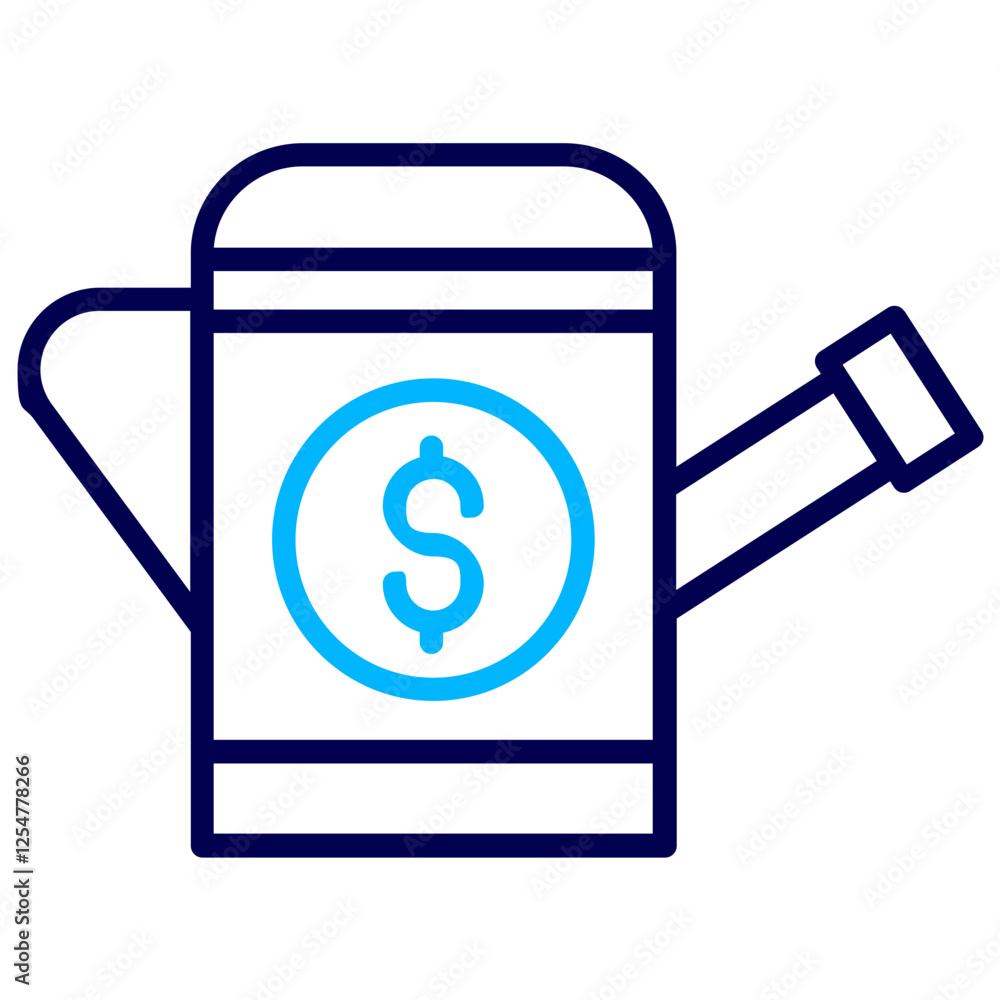 Dollar Can Outline Color icon Dollar Can Outline Color icon