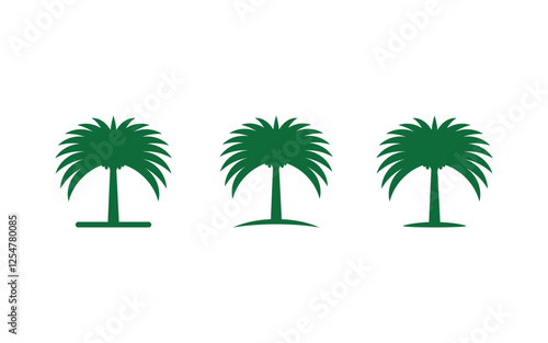 Date fruit tree icon vector illustration logo template