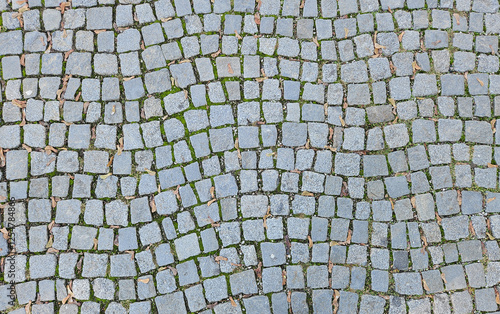 Obraz na płótnie Grey color cobblestone flooring pattern and texture w salonie
