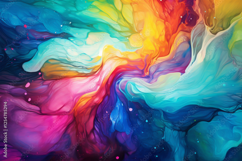 Fototapeta premium color cosmic swirl on dark background