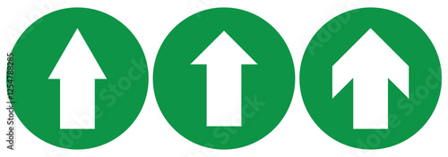 Free Download Green up arrow. Growing business green upward arrow on white. Business concept, growing chart. Concept of sales symbol icon. White arrow up direction on green circle - GFXLoad