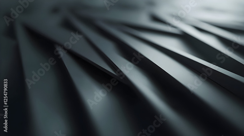 Abstract Dark Gray Metal Strips Background: Modern Minimalist Design, Geometric Shapes, Industrial Texture, Steel Pattern, Contemporary Art Photography photo