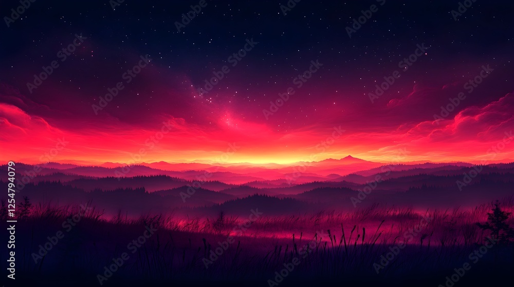 A horizon-style gradient resembling a distant star's glow on a dark backdrop. A horizon-style gradient resembling a distant star's glow on a dark backdrop.