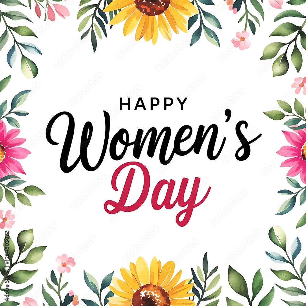 Obraz premium International happy womens day poster
