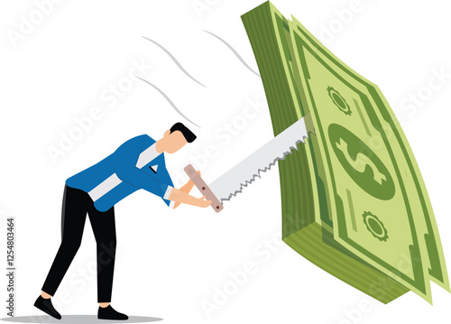 Budget cut Businessman
