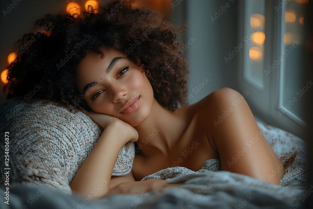 Naklejka premium Surprised woman finds out she is pregnant,